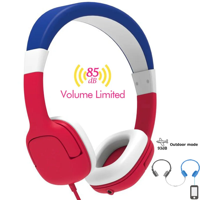 JINSERTA Kids Headphones Safely Children Headphone 85 93dB Child Safe Volume Headset for Mobile Phone PC with 3 5mm Jack