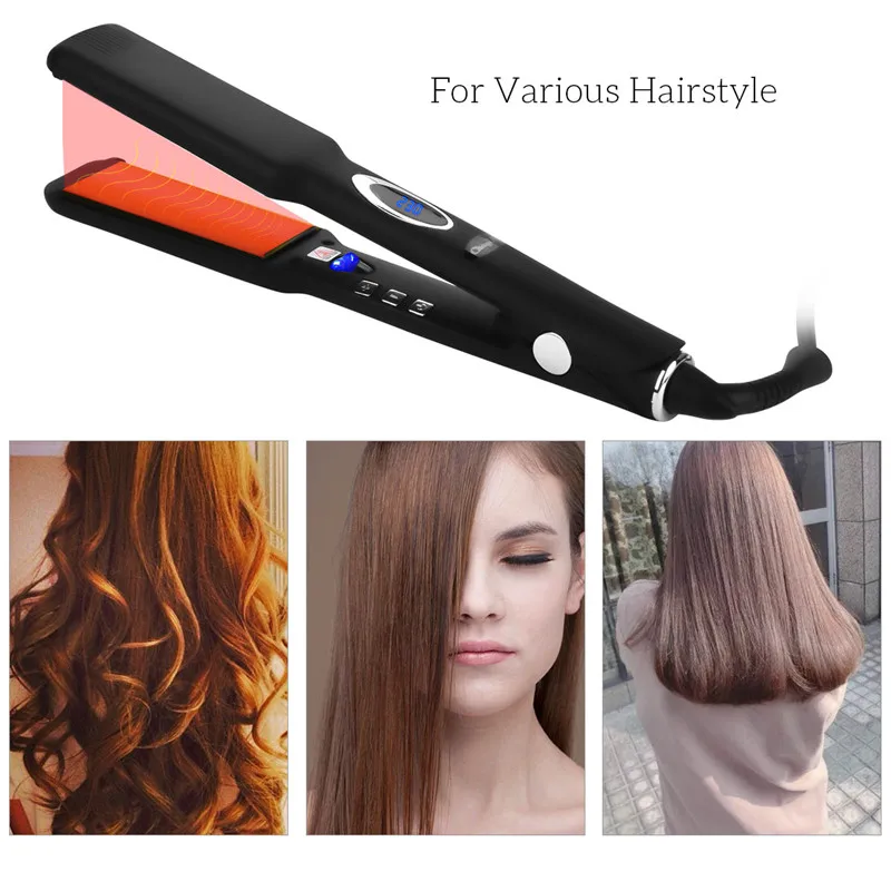 

Fast Heating Hair Straightening Curling Irons Professional Tourmaline Ceramic Large Waver Hair Straightener Hair Flat Iron