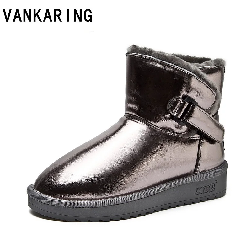 

true hair high quality women snow boots slip-on martin boots women ankle fur boots winter warm women flat shoes european pop