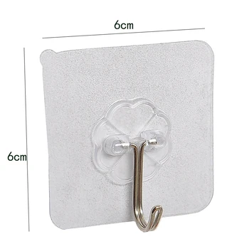 

1Pcs Strong Transparent Cartoon Sucker Hook Household bathroom kitchen hook door hanger sucker invisible hook invisible hook