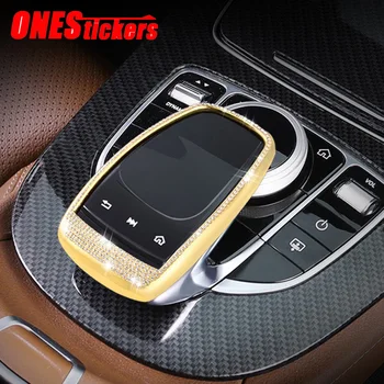 

For Mercedes Benz C E GLC GLE GLS Class W205 W213 X253 W166 X166 Car Accessories Central Control Mouse Shell Diamond Cover Trim