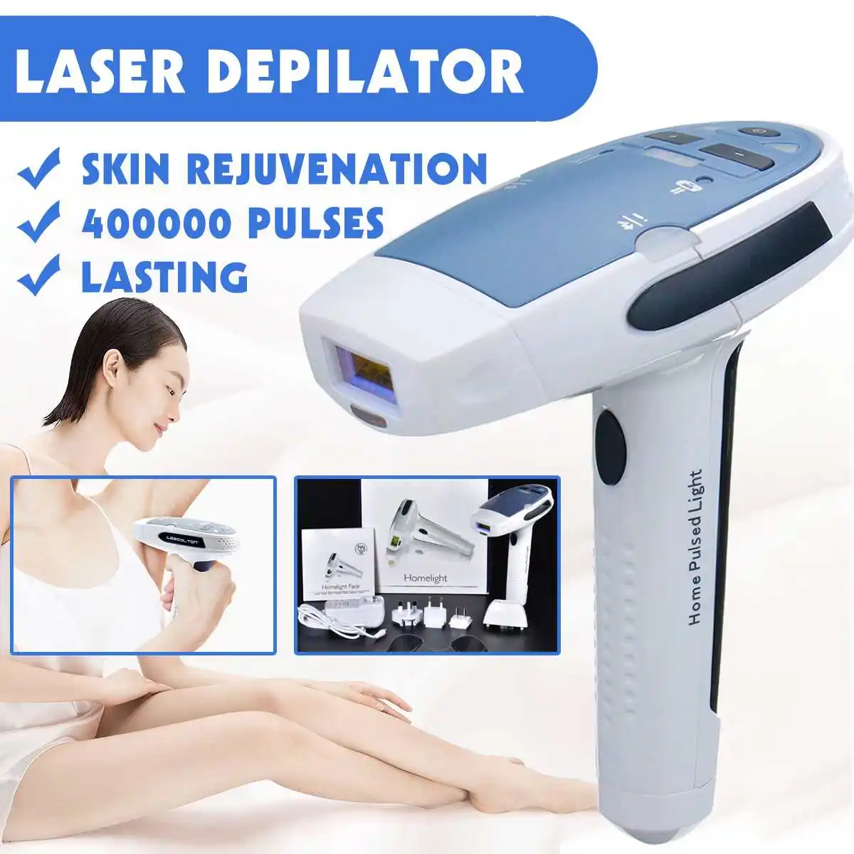

4in1 400000 pulsed IPL Laser Hair Removal Device Permanent Hair Removal IPL laser Epilator Armpit Hair Removal machine
