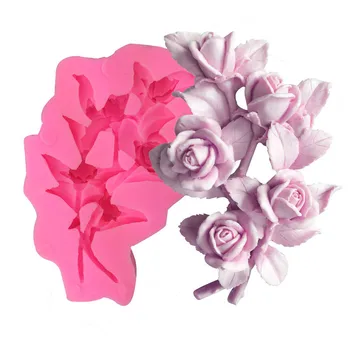 

3d Flower Silicone Baking Forms Fondant Gift Chocolate Soap Sugar Craft Mold Mould Cutter Silicone Tools Diy Cupcake