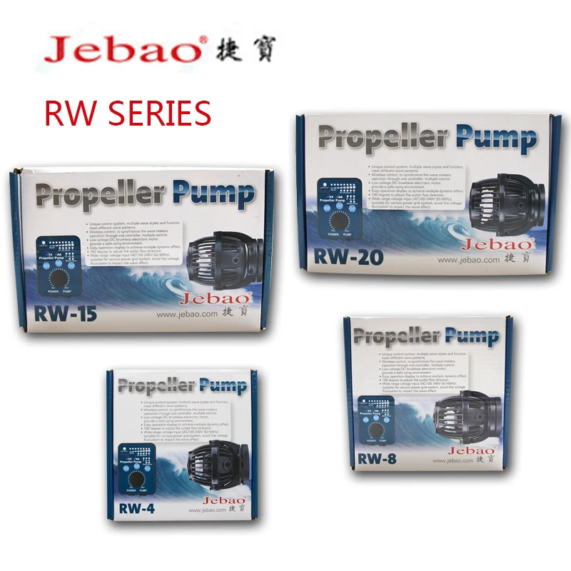 Jebao/Jecod 110 ~ 240V RW 4 8 15 20 коралловый цилиндрический насос. Аквариумный волновой