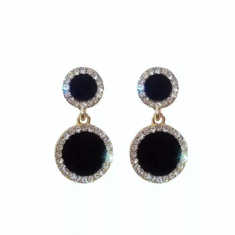 

Black stud earring pendant woman boucle doreille femme 2020 dangling earrings oorbellen voor vrouwen creoles d oreilles femme