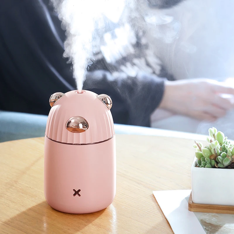 

USB Air Humidifier Bear Essential Oil Diffuser Devil Aromatherapy Humidifier Home Office Air Purifier Mist Maker With LED Lights