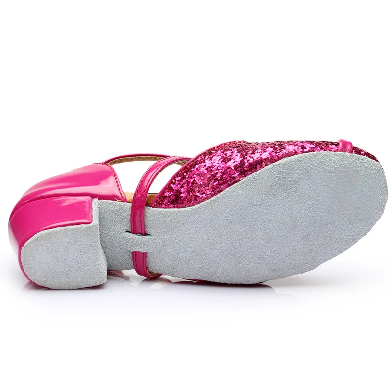 

Latin Dance Shoes Closed-toe Bow Girls Children Latin Shoes Modern Dancing Shoes Women's Children