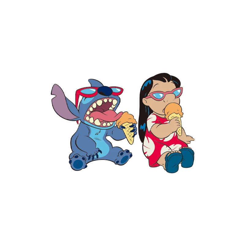 

1Pcs Lilo & Stitch Thermal Iron On Patch Applique Heat Vinyl Transfer Clothes Backpack Stickers Washable diy badges kids gift