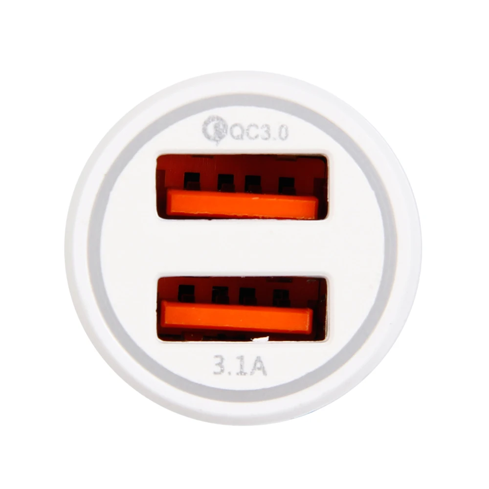 2 двойной порт USB Быстрая автомобильная сигарета 33 Вт Быстрая зарядка QC 3,0 для iPhone samsung