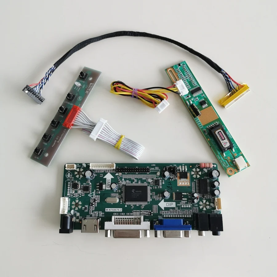Для B140EW01 V0 V1 HDMI+ VGA+ DVI CCFL LVDS 30Pin M. NT68676 контроллер экрана приводная плата 1" 1280*768 ЖК-монитор панель DIY kit