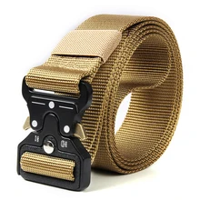  Men's Belt Army Outdoor Hunting Tactical Multi Function Combat Survival High Quality Marine Corps Canvas For Nylon Male Luxury 
