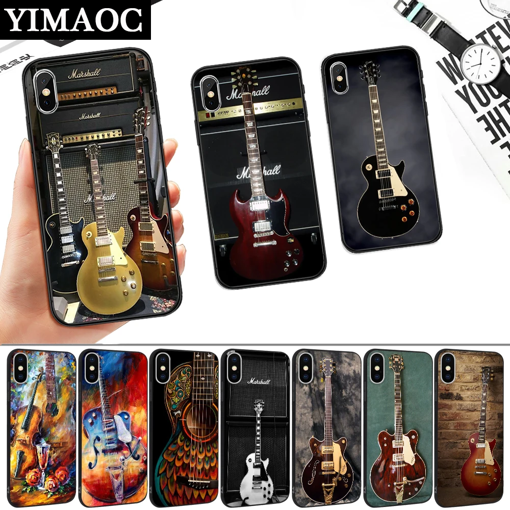 guitar amp marshall Customer Silicone Soft Case for iPhone 5 5S 6 6S 7 8 11 Pro Plus X XR XS Max |