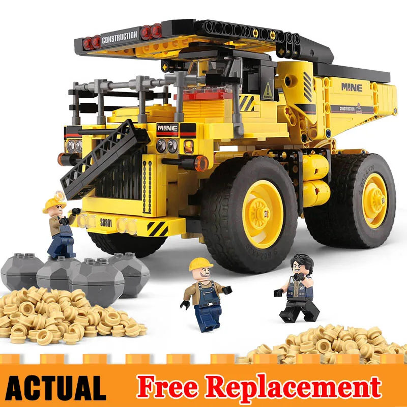 

807Pcs DIY City Mine Truck Car Engineering Vehicle Building Blocks Set compatible Lego Mining Truck 42035 Toy for Children