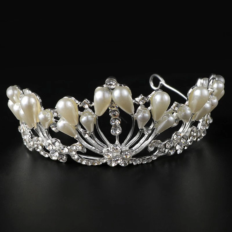 TDQUEEN, круглые свадебные диадемы и короны, покрытые серебром и золотом, свадебные аксессуары для волос для женщин
