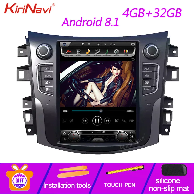 KiriNavi вертикальный экран Tesla стиль 10," Android 8,1 автомобильный Радио dvd-плеер для NISSAN NAVARA NP300 аудио gps навигация