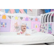 Бортики в кроватку для новорожденного бампер в детскую кроватку бортики домики бортики подушки для девочки