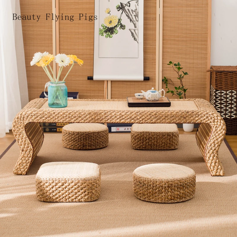 Прямой ротанг мягкий коврик толстый мат «татами» японский стиль Ротанга домашняя Сидящая подушка коврик для медитации декоративная подушка