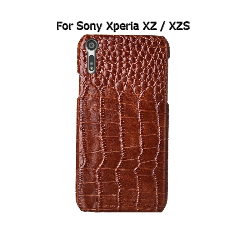 Топ из натуральной коровьей кожи чехол для телефона для SONY Xperia XZ XR XZR Премиум чехол из крокодиловой кожи роскошный чехол