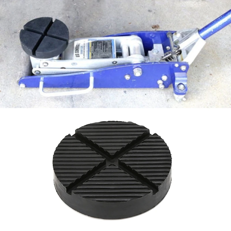 

Floor Slotted Car Rubber Jack Pad Frame Protector Guard Adapter Jacking Disk Pad Tool for Pinch Weld Side Lifting Disk 12.5cm