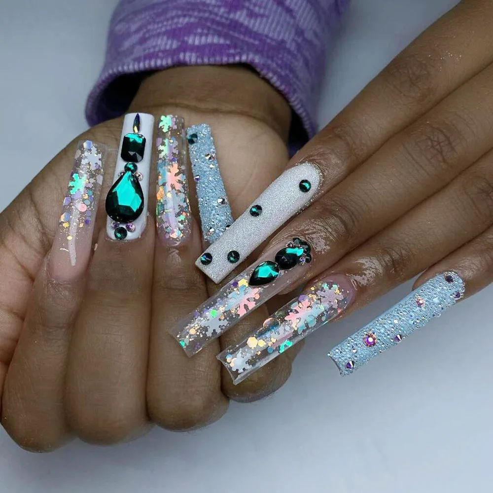 500pcs Bag Xl C Curve Straight Nail Tips Extra Long Square Clear Natural Fake Nails Half Cover Artificial False Nails Tips Aliexpress Beauty Health