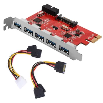 

Pci-E To Usb 3.0 Pci Express Card 15-Pin Power Connector Fr Windows Xp 5-Port Pci E Riser Card 20P+Sata