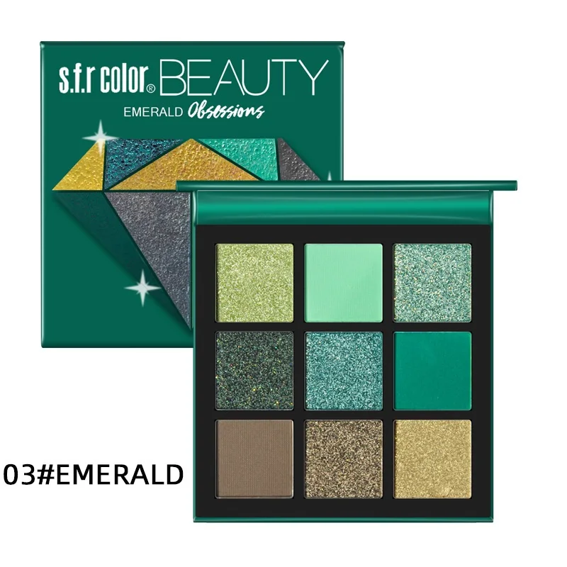 Chameleon 9 Color Diamond Eyeshadow Pallete Makeup Brushes Shimmer Matte Pigmented Eye Shadow Palette Make up Palette Maquillage Chameleon 9 Color Diamond Eyeshadow Pallete Makeup Brushes Shimmer Matte Pigmented Eye Shadow Palette Make up Palette Maquillage