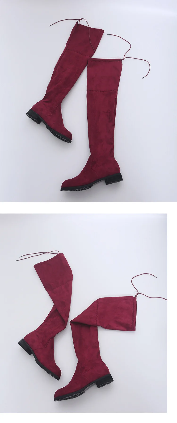 SELLING Thigh High Boots Female Winter Boots Women Over the Knee Boots Flat Stretch Sexy Fashion Shoes New Riding Boots 43