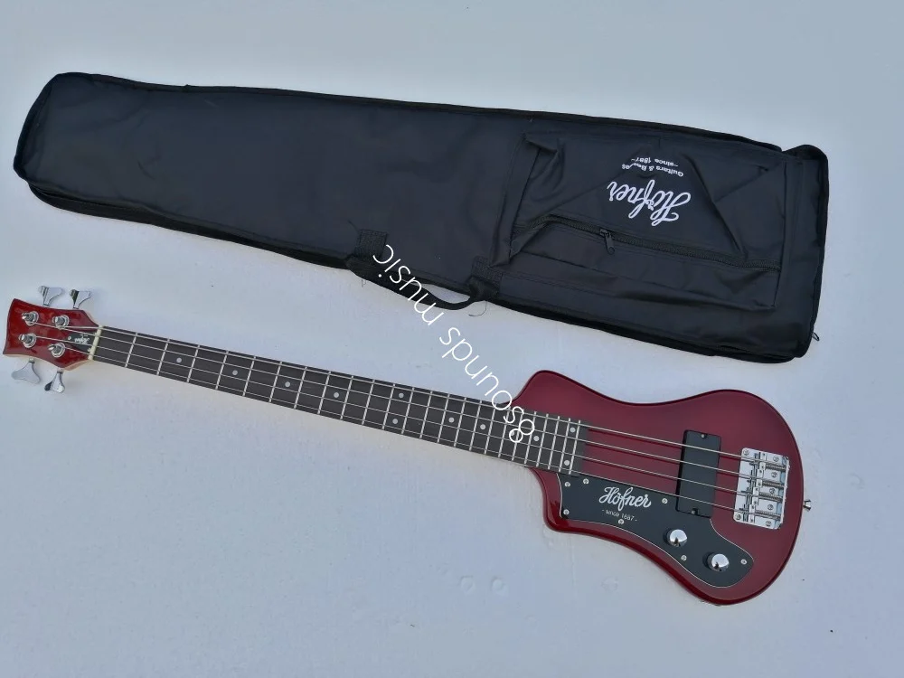 burgandy hofner коротышка бас 4 струны на заказ hofner Мини Путешествия Бас левша электрический бас