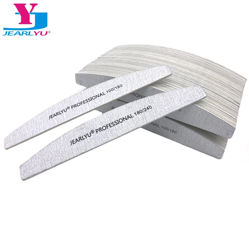 

50 PCS Gray Wooden Nail Art Sanding Buffer Nail Files 100/180/240 Girt Sandpaper blokvijl Polisher Manicure Pedicure Nail Tools