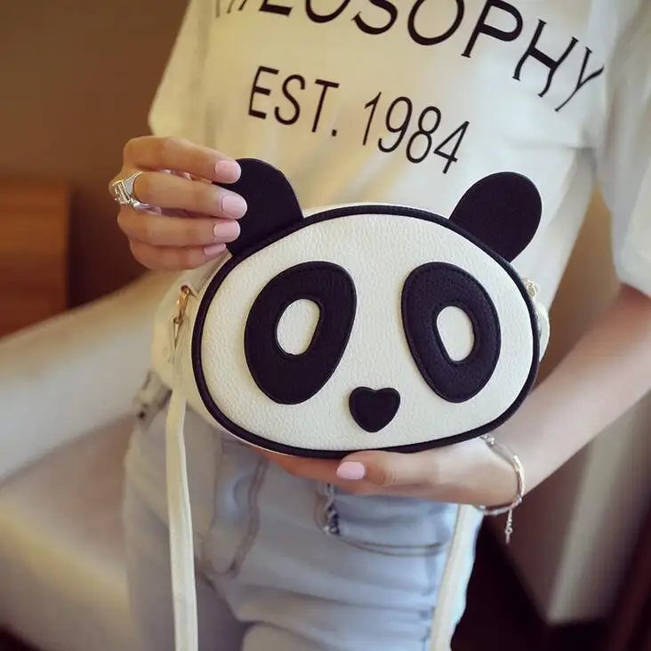 Panda white Женская сумка высокого качества, новинка,, Модные Сумки из искусственной кожи, милая маленькая сумка для собаки, женская сумка на плечо - Цвет: Panda white