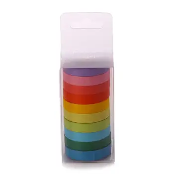 

Rainbow Masking Tape Candy Solid DIY Craft Decorative Adhesive Tape WashiSticker