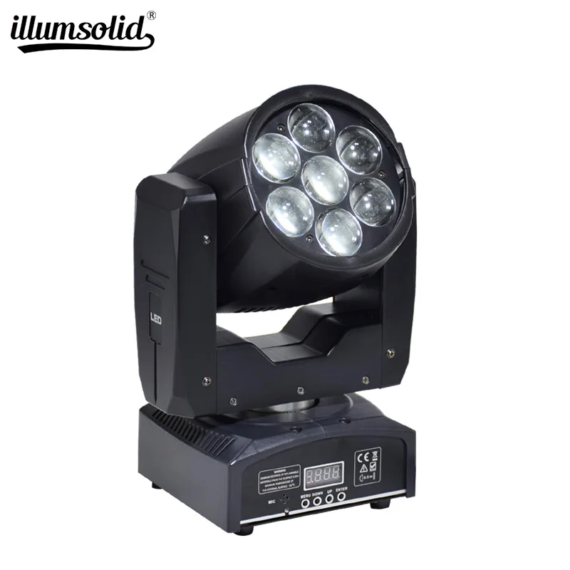 

7x12w Led Zoom Focus moving head wash light Stage spotlight for Wedding Decorations Club Halloween Party