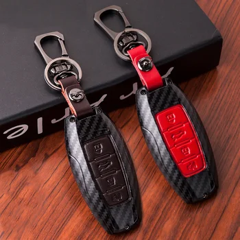 

Carbon Fiber Leather Car Remote Key Case Chain Keyless Fob Cover For Great Wall Hover H2 H6 C30 C50 Coupe H7 M4 Hoist Key Case