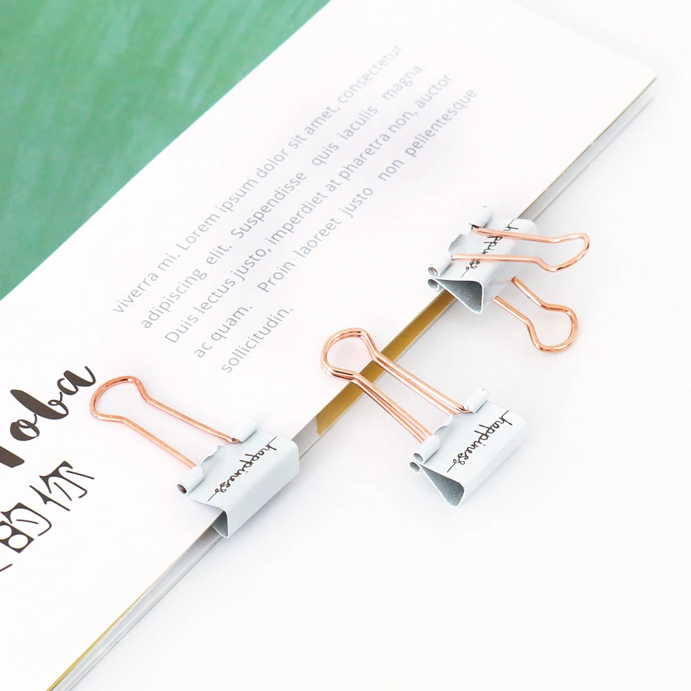 Пачка 15 шт счастье металлические скрепки для бумаги 19 мм офисные, учебные принадлежности случайный цвет H0035
