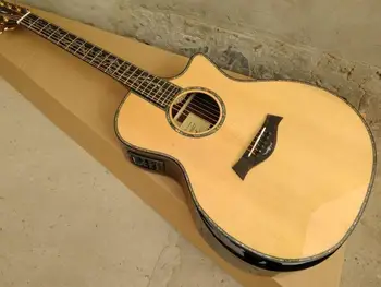 

2018 New + Factory + solid wood chaylor ps14ce acoustic guitar all solid TY PS14ce acoustic guitar Gotoh tuners ebony fretboard