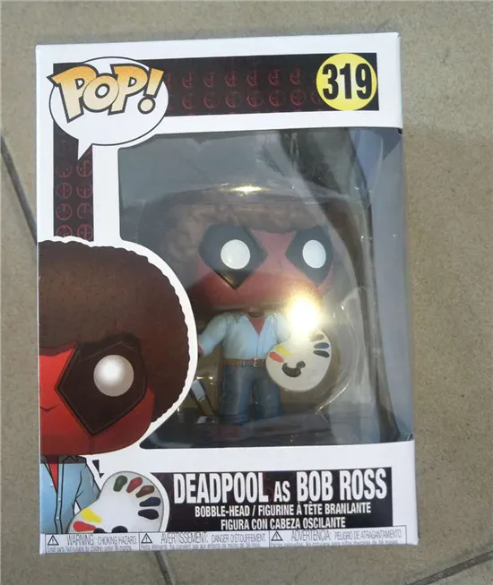 Feihong Аниме оптом Funko Pop 319# Дэдпул Боб Росс гаражный комплект модель
