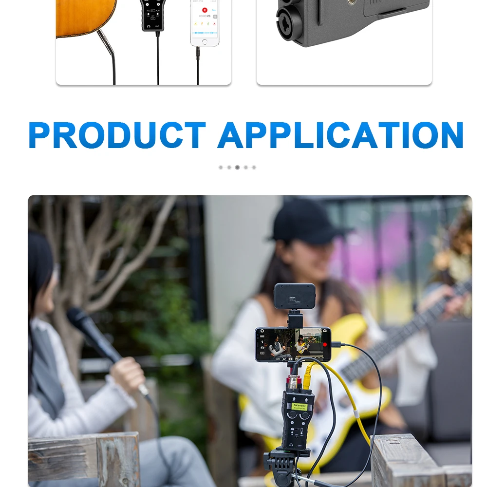 Saramonic SmartRig XLR Microphone Preamplifier Audio Adapter Mixer Preamp & Guitar Interface for DSLR Camera iPhone 7 7s 6 iPad