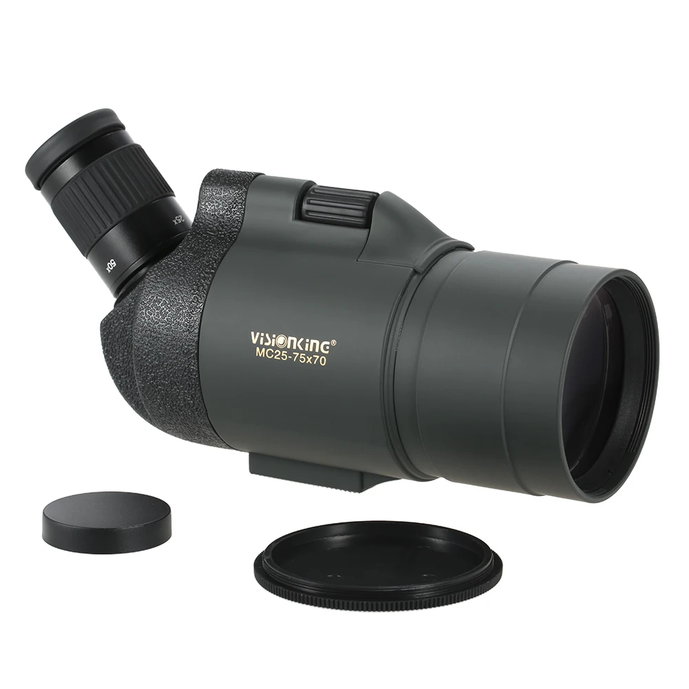 Visionking 25-75x70 водонепроницаемый Fogproof угловой Зрительная труба Bak4 призма монокулярный телескоп с штативом чехол для переноски