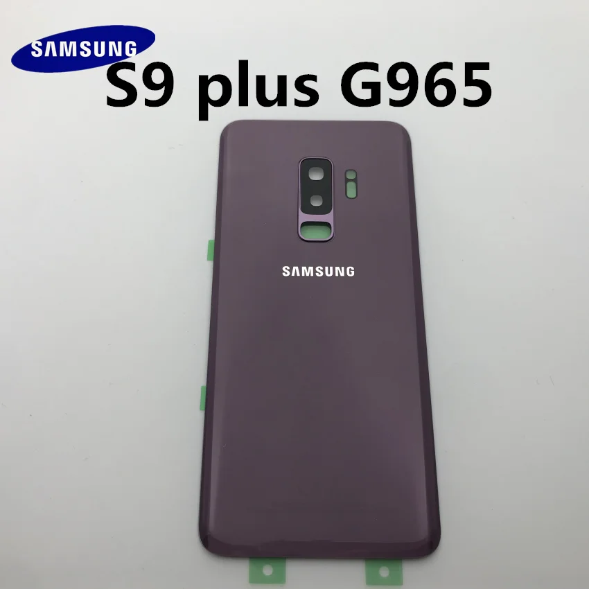 10 шт.,, новинка, для samsung Galaxy S9+ edge plus, G965, G965F, Задняя стеклянная крышка, задняя крышка, крышка батареи, корпус, замена
