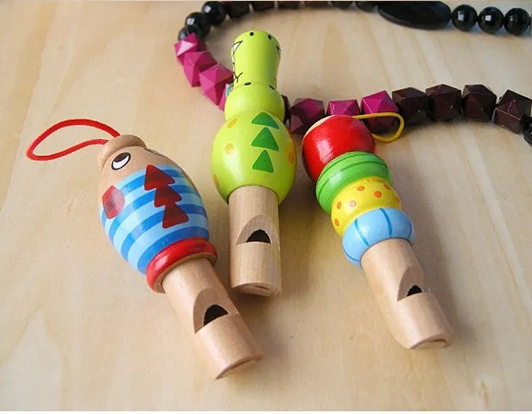 

Wooden Cartoon Animal Small Whistle 3-at Will Choose Random Delivery
