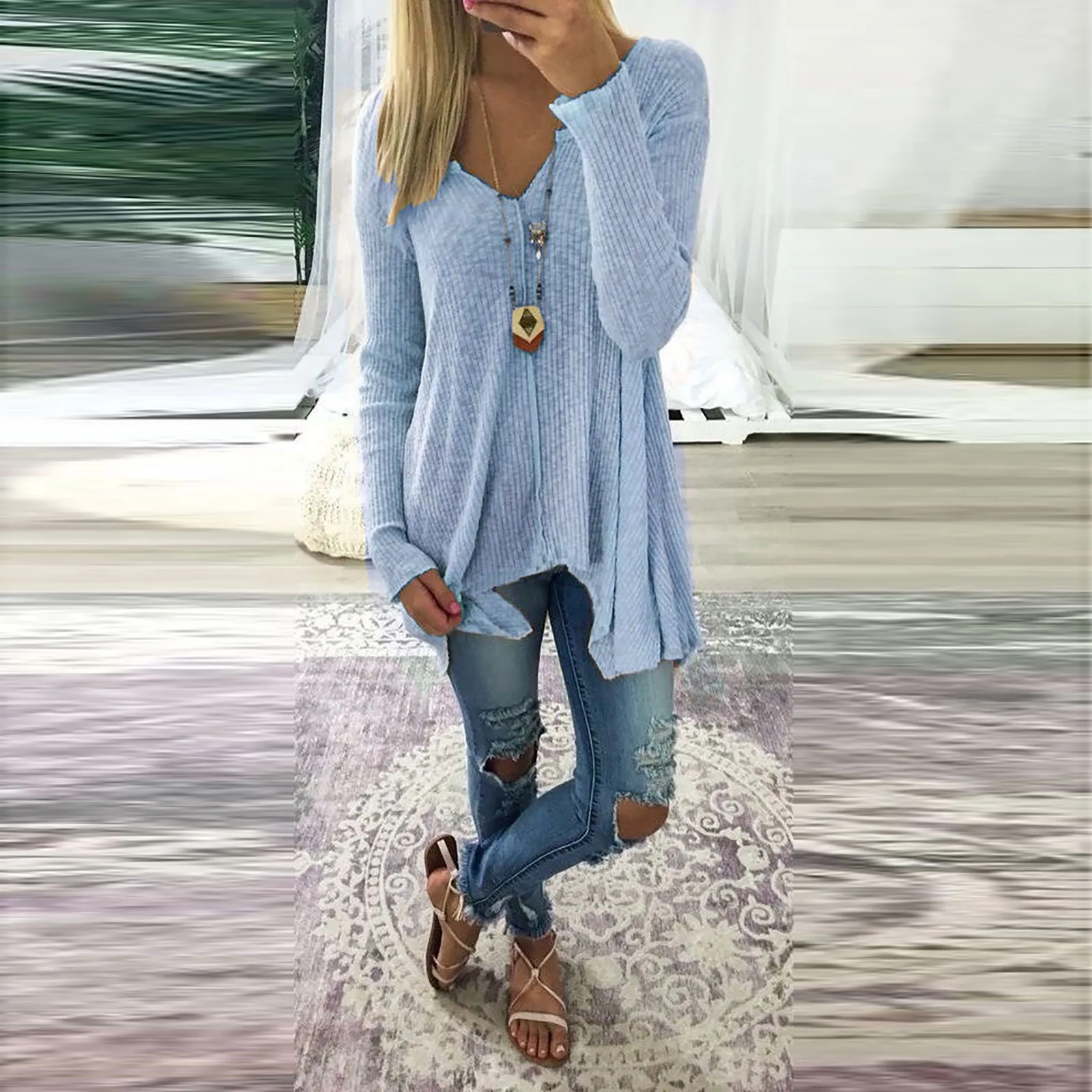 Футболка женская оверсайз с рукавом летучая мышь | Женская одежда