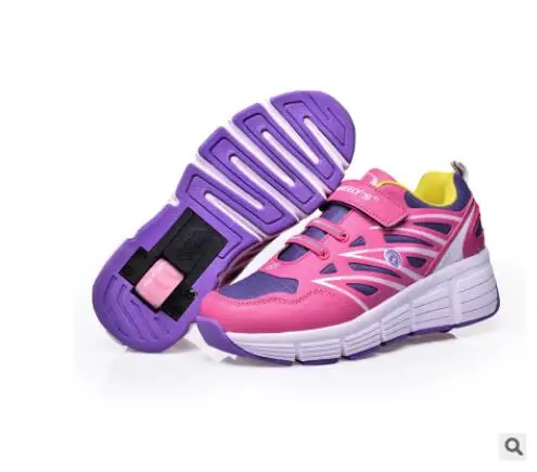 Детские кроссовки Heelys с одним колесом для мальчиков и девочек, повседневная обувь на роликах, детские спортивные ботинки для девушек - Цвет: 14