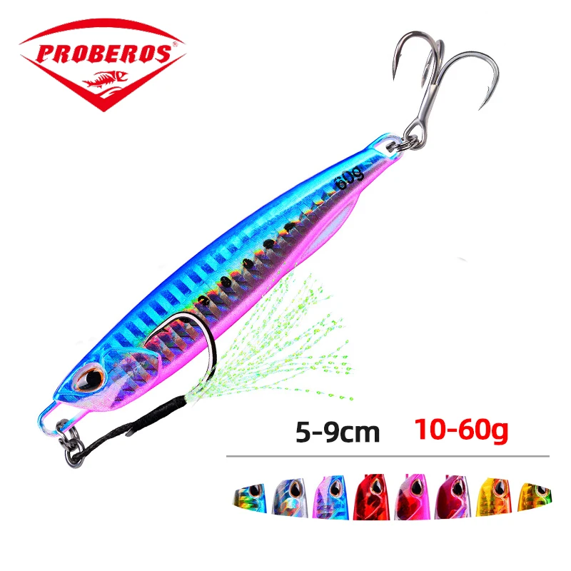 Hot Metal Jig Fishing Lure Weights 10g60g Trolling Hard Bait Bass