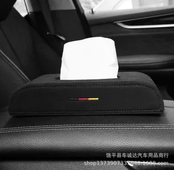 

Car Suede Tissue Box Four Seasons Universal Men Car Mounted Car Dashboard Paper Extraction Box Seat Type can zhi he