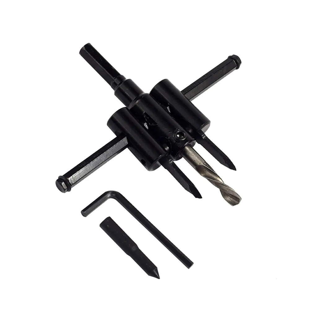 

Reusable Accessories Cutting Bit Tool Round Hole Heavy Duty Circle Wood Drywall Metal DIY Adjustable Saw Drill Set