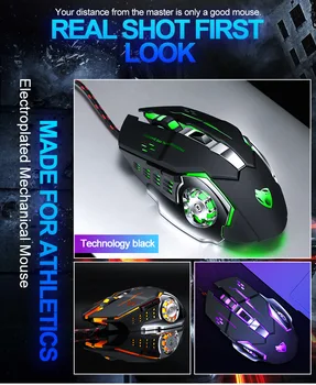 

Mechanical Macro Programming 7 Color Luminous Gaming Mouse Ergonomic Wired Gaming Mouse for PC Laptop