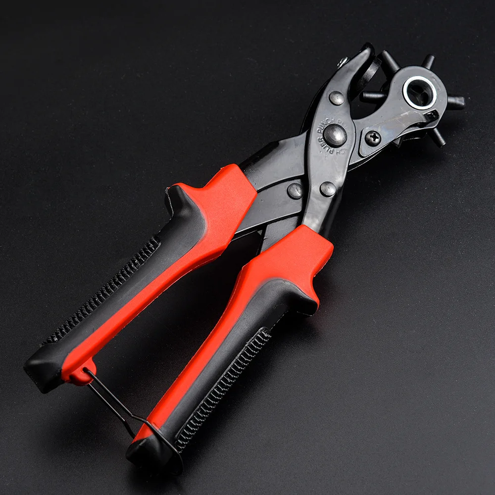 

Amazon Wis Distribution Alloy Profession Belt Punched Universal Iron Plastic Handle Leather Belt Punched Maker Belt