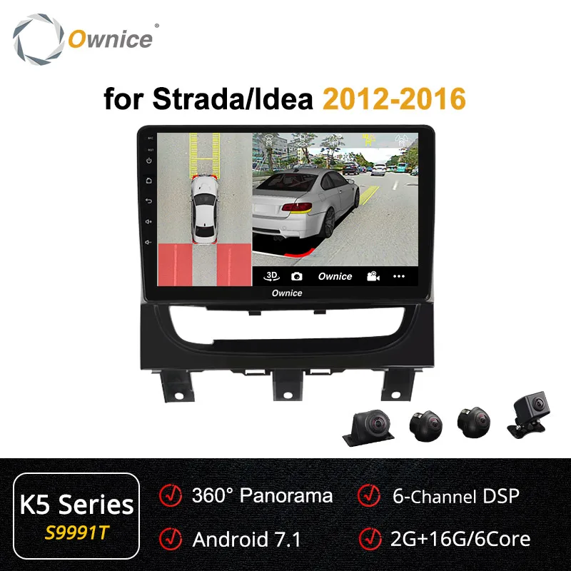 S9991 K5 Ownice 4G+ 64G 2din 8 ядерный Android9.0 K3 K5 K6 автомобильный Радио плеер для Fiat Strada 2013- DVD gps Navi Стерео DSP 4G LTE SPDIF - Цвет: S9991 K5