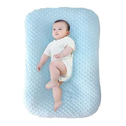 Couverture de nid de bébé à pois, Ultra doux, Portable, protecteur de lit pour nouveau né, couverture antidérapante, berceau pour bébé, drap de berceau pour chaise longue 