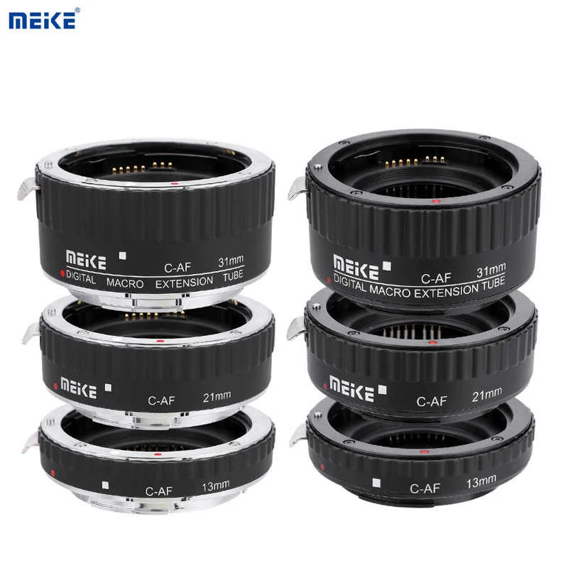 Meike MK-C-AF1-B AF Macro Extension Lens Tube Rings Set for Canon EF/EF-S Mount
